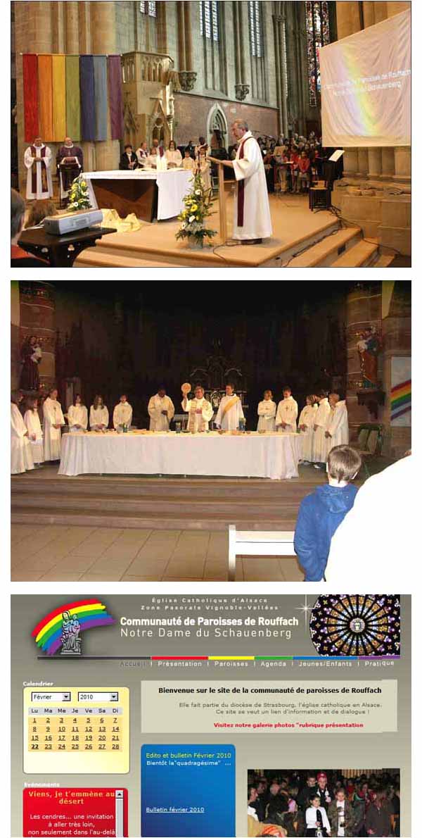 Rainbow in French parishes, Archbishop Dore 02